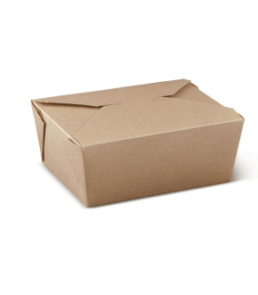 Contenitore in cartoncino kraft avana per alimenti grassi e umidi "PAIL BOX"