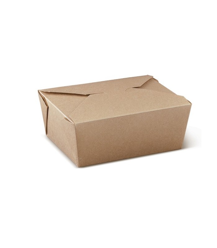 Contenitore in cartoncino kraft avana per alimenti grassi e umidi "PAIL BOX"