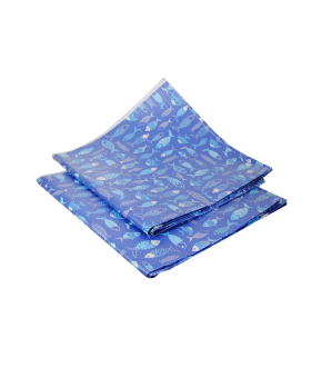 TOVAGLIA 100X100 BLUE FISH