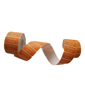 Etichetta adesiva arancione da 1500 pz
