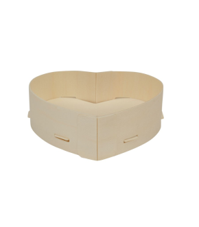 Piattini in legno di pioppo "cuore"
