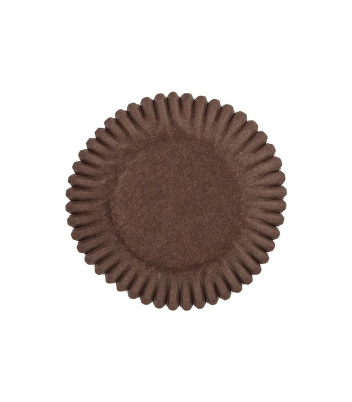 Pirottino rotondo in carta marrone per pasticcini