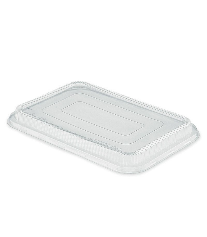 COPERCHIO IN PLASTICA PER VASSOIO ALLUMINIO SMOOTHWALL NERO E ARGENTO