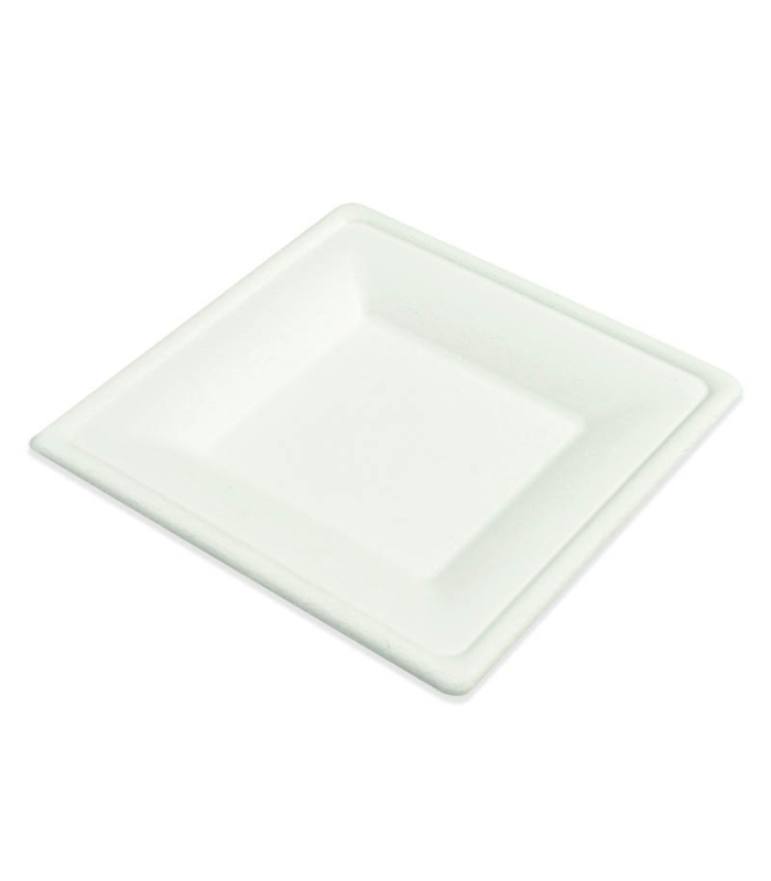 PIATTO QUADRO IN POLPA DI CELLULOSA