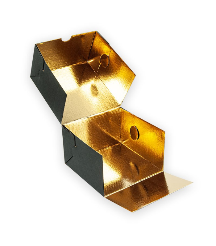 SCATOLA CUBO ORO NERO