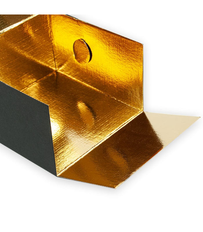 SCATOLA CUBO ORO NERO
