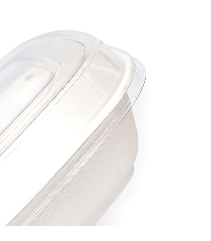 INSALATIERA IN POLPA DI CELLULOSA CON COPERCHIO TRASPARENTE
