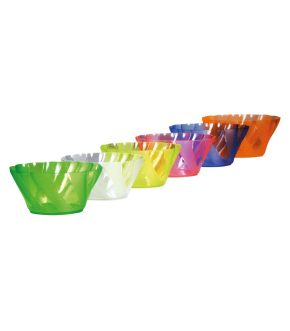 Disposable platic ice cream cup, orange