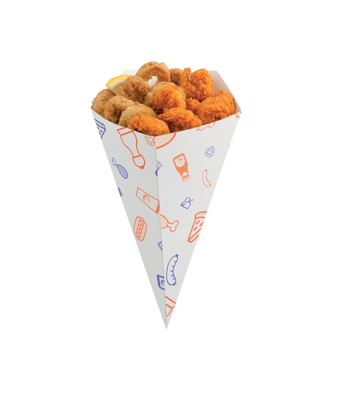 CONO IN CARTONCINO RIGIDO PER PATATINE E FRITTURE