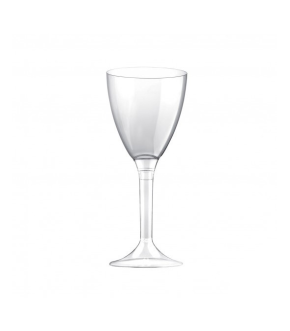 Stackable plastic wine glass