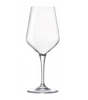 Clear reusable plastic wine glass