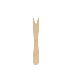 wooden small fork 2 prongs eco-friendly