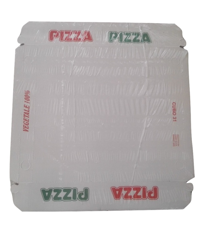 Scatola cubo per pizza, 100% vegetale, in vari formati