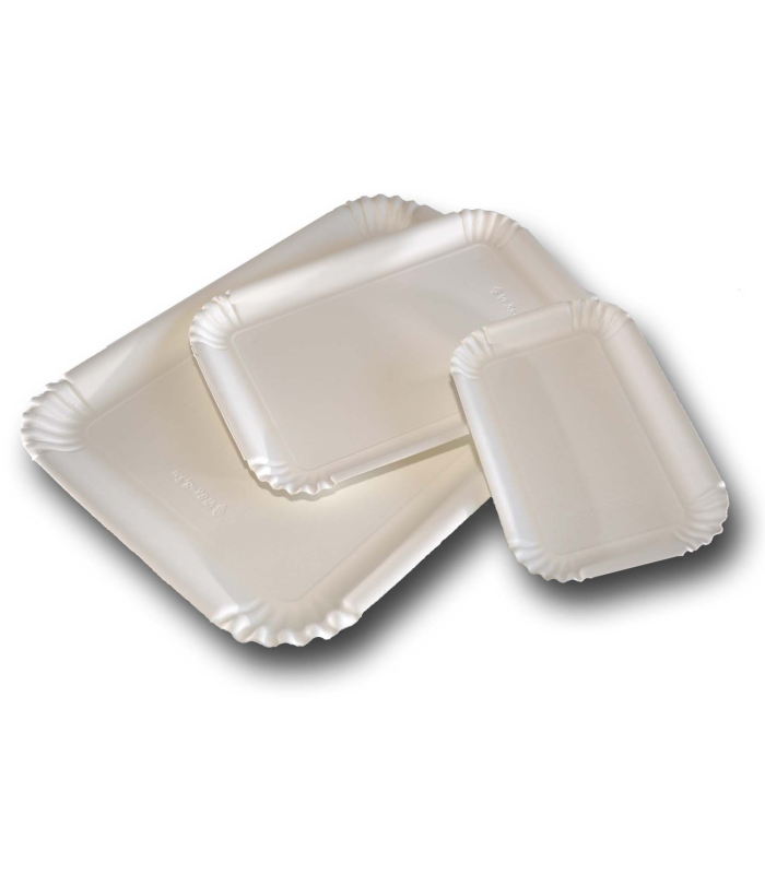 Vassoi in cartone bianco per pasticceria, in varie misure