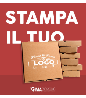 SCATOLA PORTA PIZZA CON STAMPA DEL TUO LOGO ANCHE A COLORI