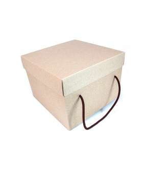 SCATOLA PORTA PANETTONE AVANA CON COPERCHIO