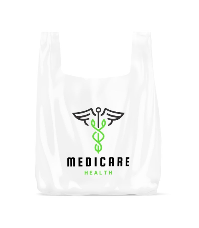 Shopper bio con stampa e grafica a 360° modello con manico a bretella