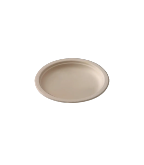 PIATTO DESSERT TONDO IN POLPA DI CELLULOSA NATURALE - 50 PZ