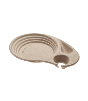 VASSOIO IN CARTONCINO BIODEGRADABILE CON PORTA BICCHIERE - 50 PZ