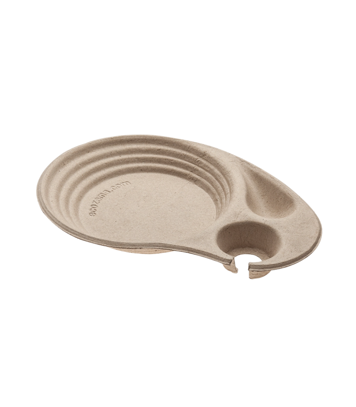 Vassoio biodegradabile con porta calice