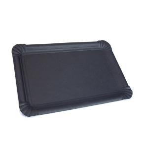 VASSOIO GASTRONOMIA IN CARTONCINO NERO - 50 PZ