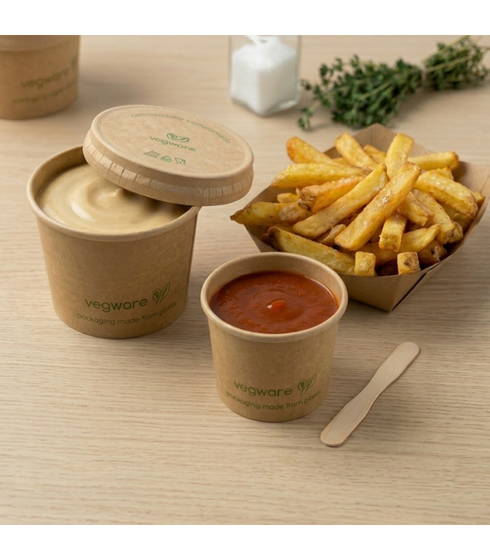 Porta salse con coperchio per food delivery