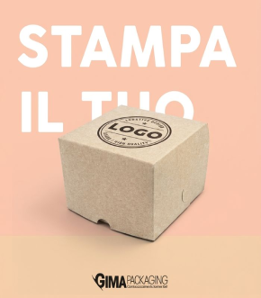 SCATOLA CUBO IN CARTONCINO AVANA PERSONALIZZATA - 300 pz