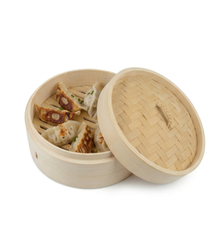 Vaporiera in bamboo per cottura