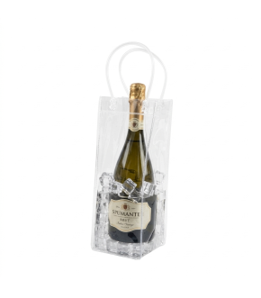 Porta bottiglia trasparente con manici