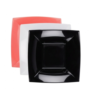 Piatti in plastica rigida fondi 18x18 cm