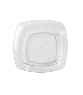 Sottopiatto quadrato 30 cm trasparente