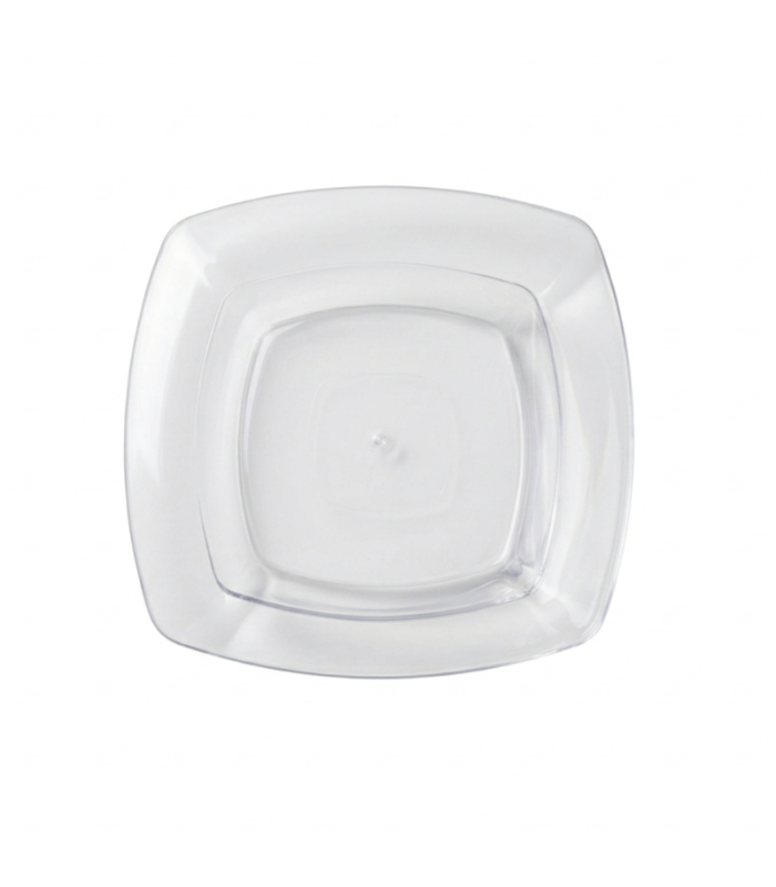 Sottopiatto quadrato 30 cm trasparente