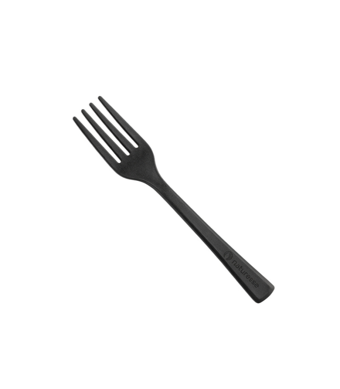 Forchettina nera biodegradabile