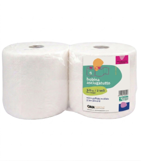 ASCIUGATUTTO BOBINA GIMA 3.0 conf. da 2 rotoli