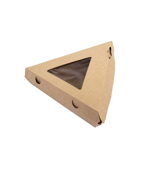 CONTENITORE CLAMSHELL TRIANGOLARE IN CARTONCINO ANTIGRASSO - 30 PZ