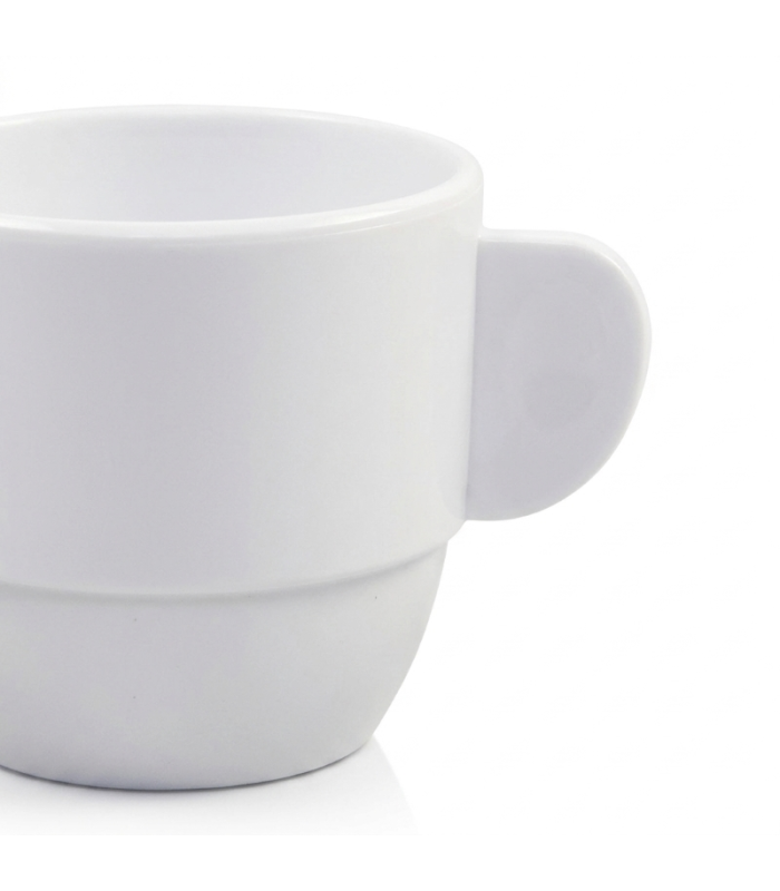 Tazza bianca riutilizzabile per caffè