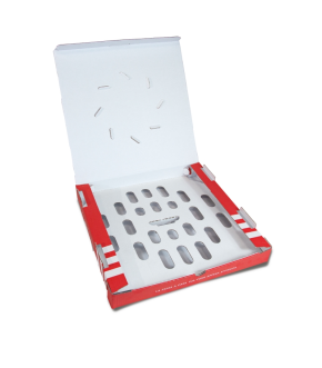 SCATOLA PORTA PIZZA TERMICA ANTICONDENSA CON STAMPE - 100 PZ
