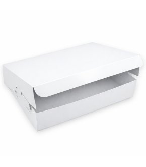 SCATOLA RETTANGOLARE CON COPERCHIO IN CARTONCINO BIANCO FOOD DELIVERY - 25 PZ
