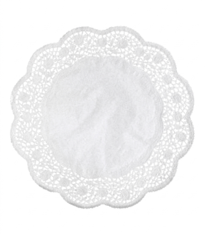 Centrino in carta pizzo bianco