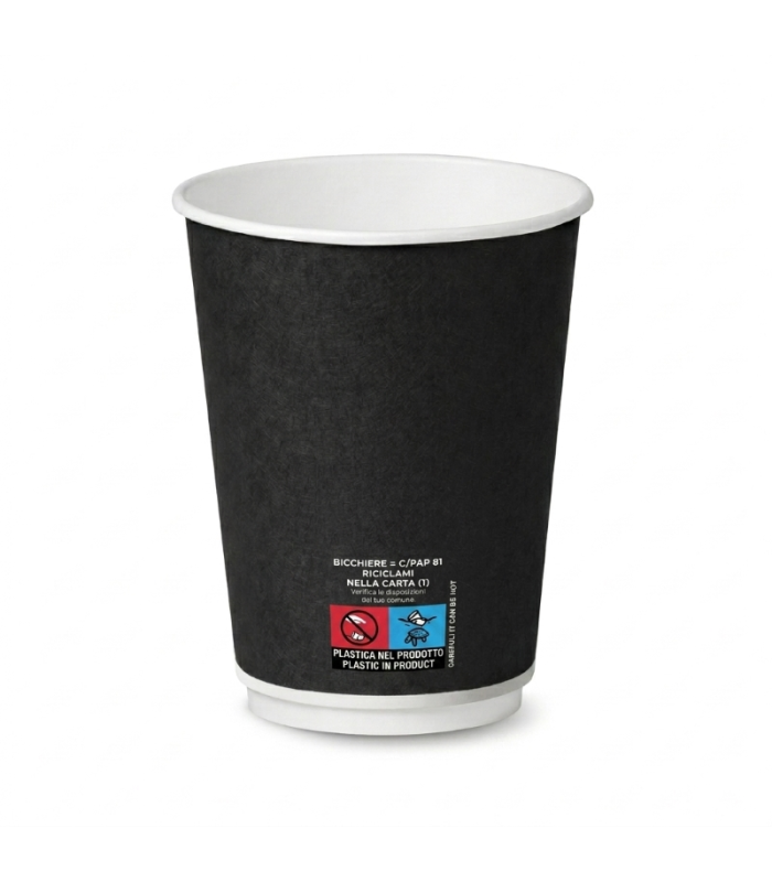 Bicchiere nero double wall