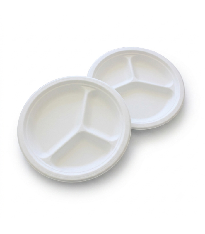 piatto triscomparto bianco