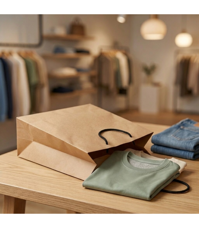 Shopping bag avana con manico nero