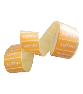 Rotolo etichetta adesiva "SOTTILI" da 1500 pz