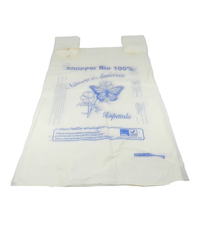 Buste shoppers mater-bi 100% biodegradabili e compostabili