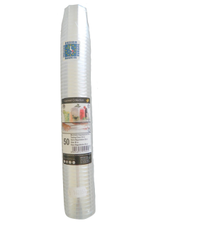Bicchierino ottagonale trasparente in plastica per degustazione