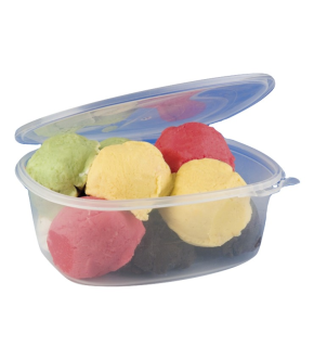 Contenitore in plastica rigida SECUR BOX con coperchio unito