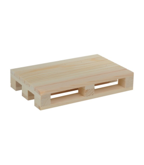 Minipallet tagliere in legno naturale
