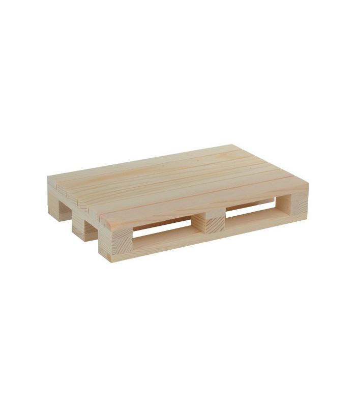 Minipallet tagliere in legno naturale